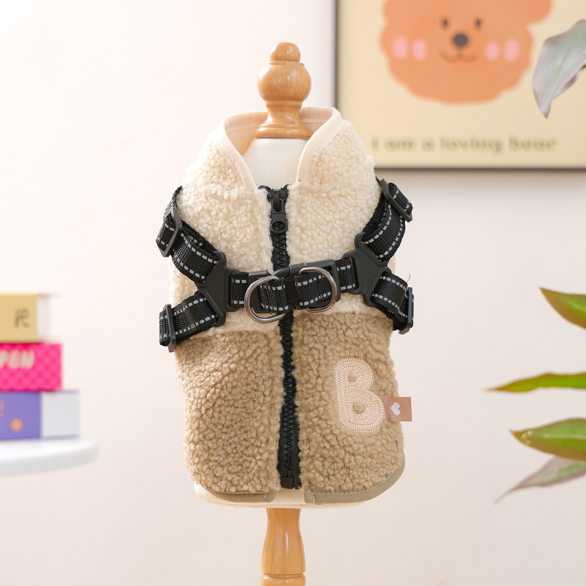 New Spring Pet Vest - Coffee Colored, Fleece Padded & Thickened, Stylish Warm Wear for Puppies & Kittens-BELLEPAW