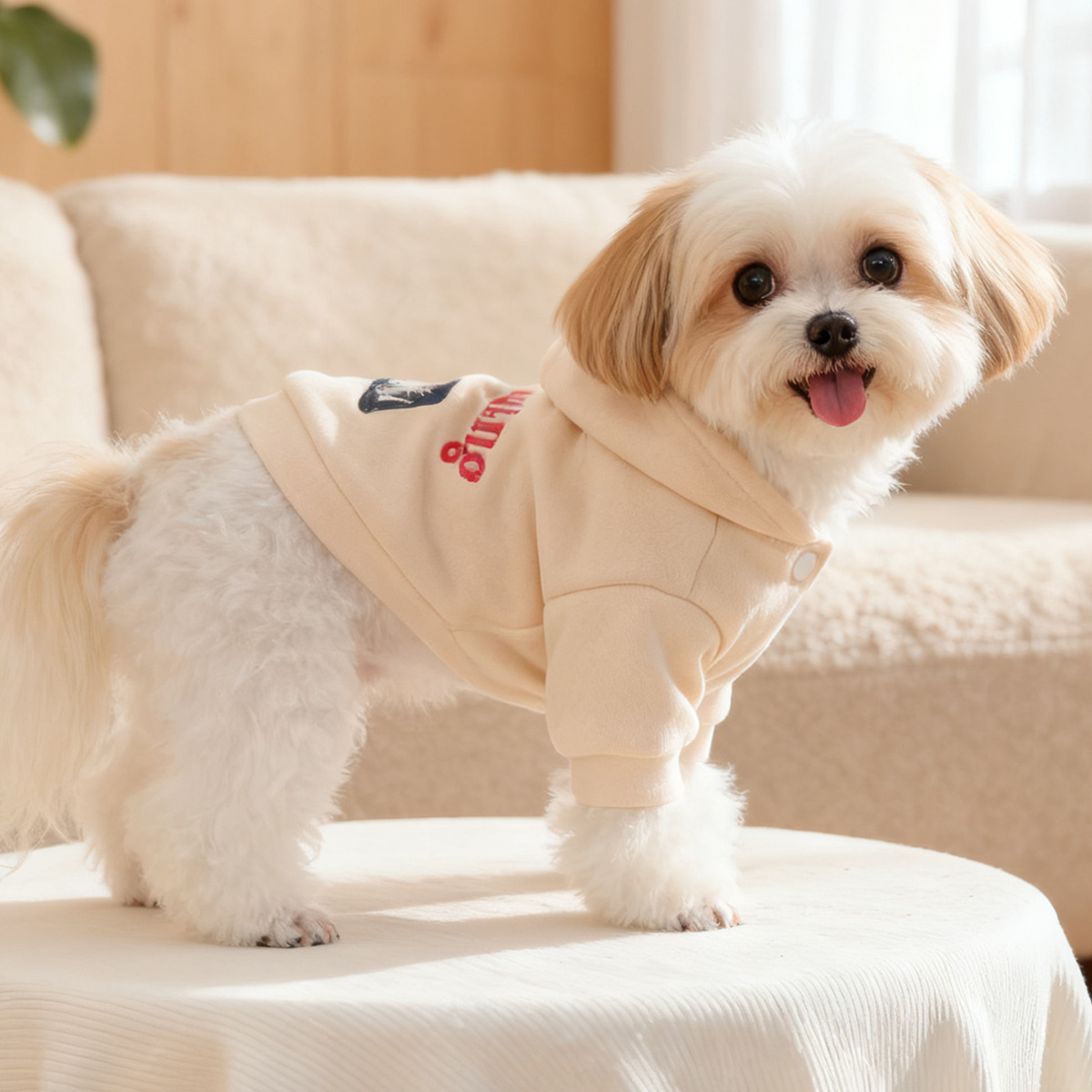 Bellepaw Pet "Introducing Me" Embroidered Fleece Hoodie