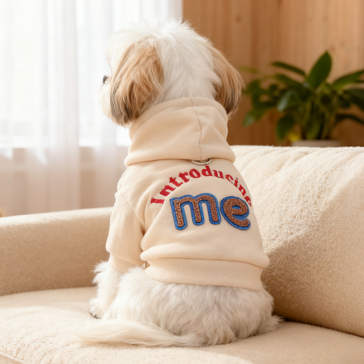 Bellepaw Pet "Introducing Me" Embroidered Fleece Hoodie