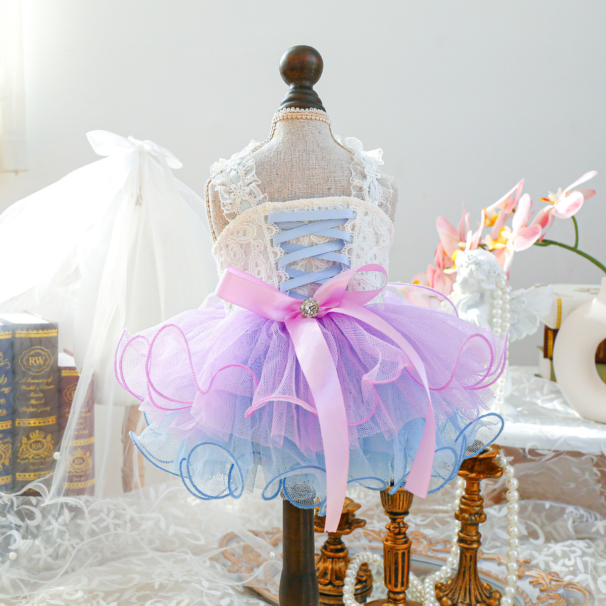 Pet Fall & Winter StellaLou-Inspired Dreamy Tulle Dress for Small Pets