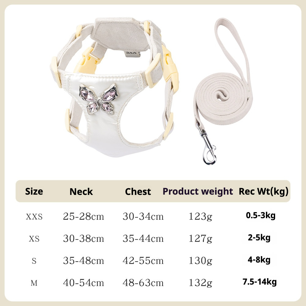 Waterproof Lightweight Dog Harness Leash - No-Pull Vest Set for Outdoor Use