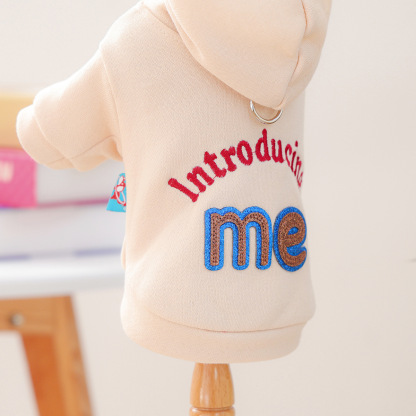 Bellepaw Pet "Introducing Me" Embroidered Fleece Hoodie