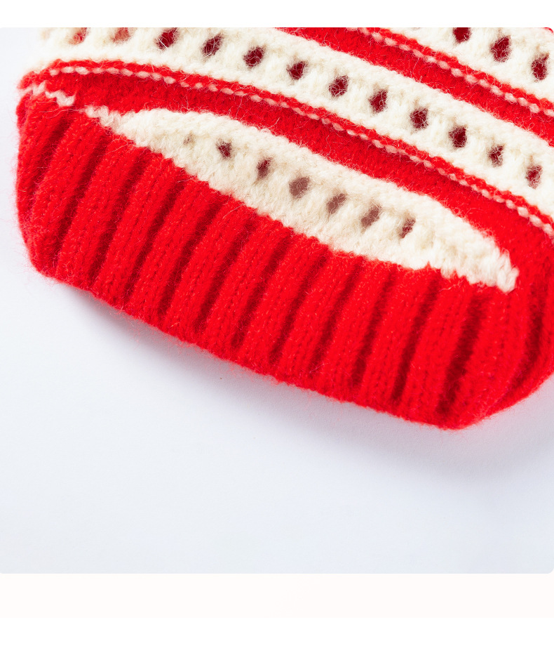 Red Cherry Knitted Sweater - Thickened Warm Two-Legged Pet Clothing for Kittens & Small Cats (Spring & Autumn)-BELLEPAW
