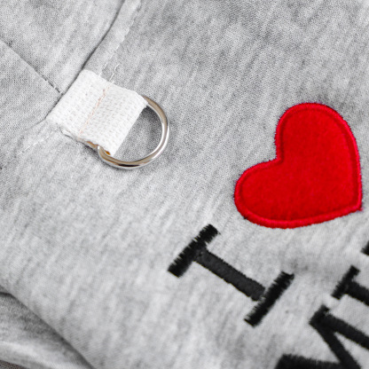 Bellepaw Pet "I Love Mum 4Ever" Embroidered Hoodie