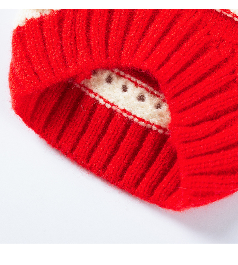 Red Cherry Knitted Sweater - Thickened Warm Two-Legged Pet Clothing for Kittens & Small Cats (Spring & Autumn)-BELLEPAW