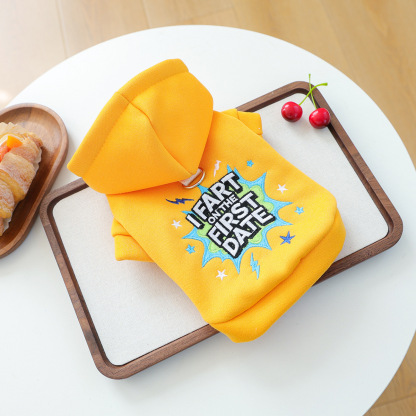 Bellepaw Pet "First Date Fart" Comic Style Fleece Hoodie