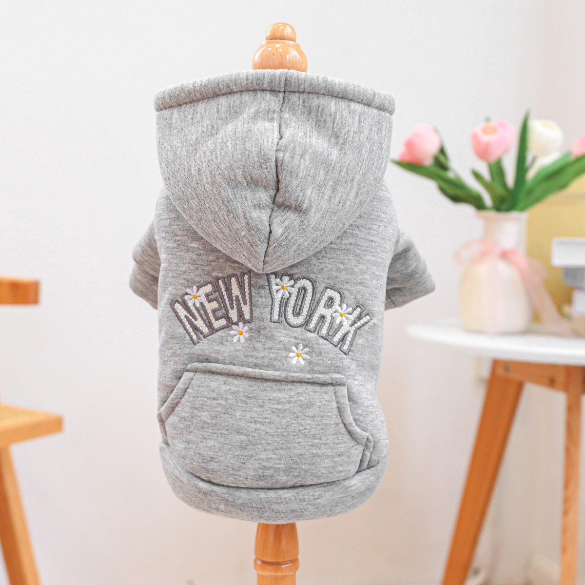 New Winter Pet Vest - Coffee Colored, Fleece Padded & Thickened, Stylish Warm Wear for Puppies & Kittens