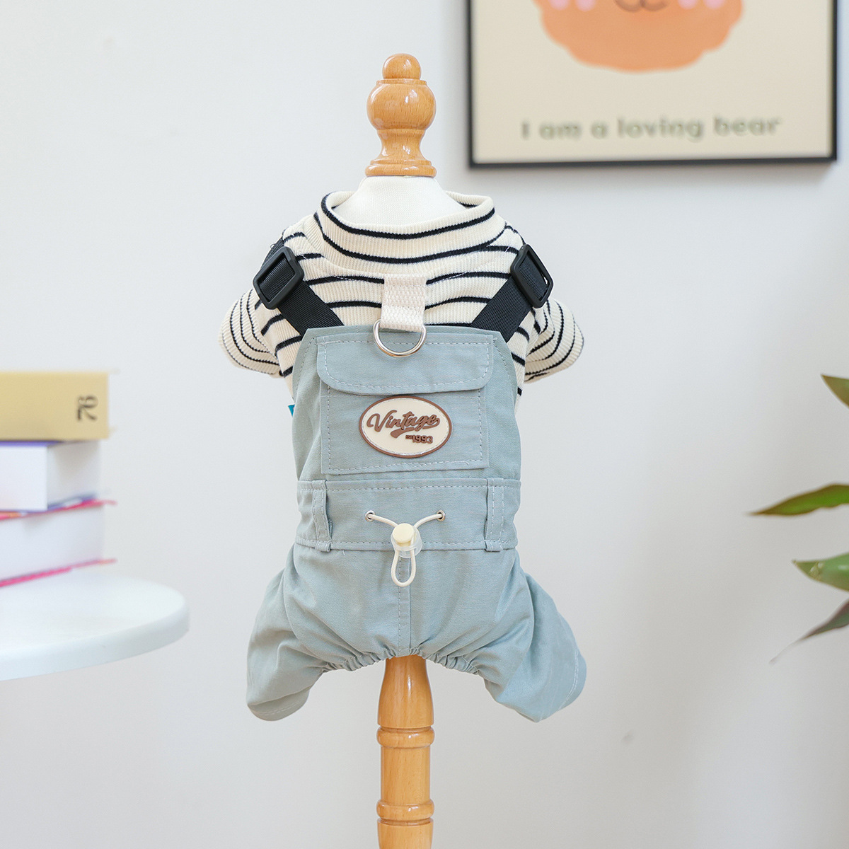 Best Friend Themed Pet Overalls - Fall/Winter Warm Comfortable Wear for Small Dogs, Puppies & Cats