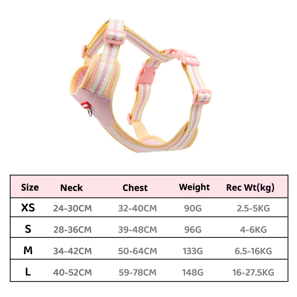 Vibrant Dopamine Pet Set - New Harness & Leash for Small Dogs Outdoor Walking