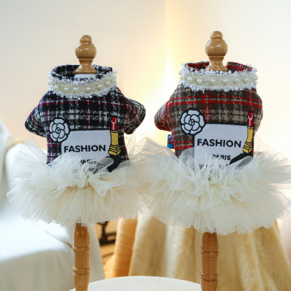 Bellepaw Pet Parisian Tweed Socialite Tutu Dress
