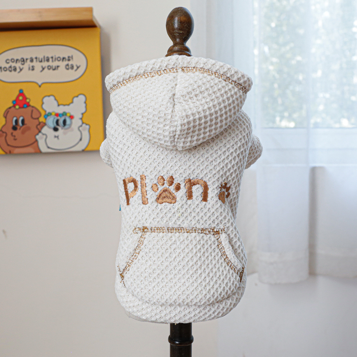 New Winter Pet Vest - Coffee Colored, Fleece Padded & Thickened, Stylish Warm Wear for Puppies & Kittens-BELLEPAW