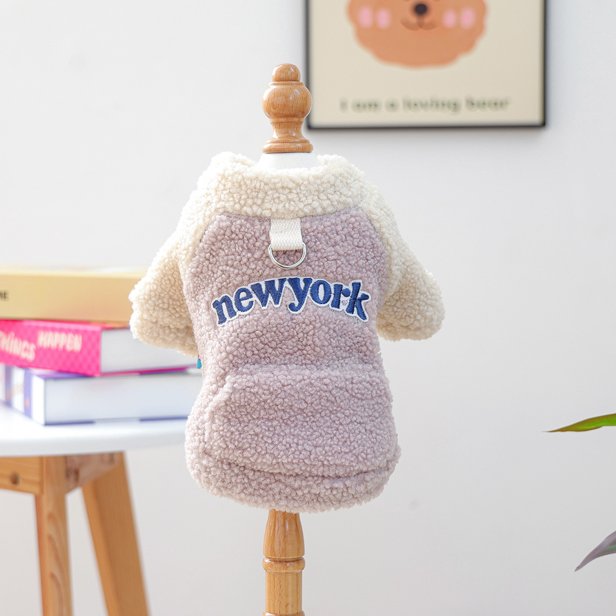 New Spring Pet Vest - Coffee Colored, Fleece Padded & Thickened, Stylish Warm Wear for Puppies & Kittens