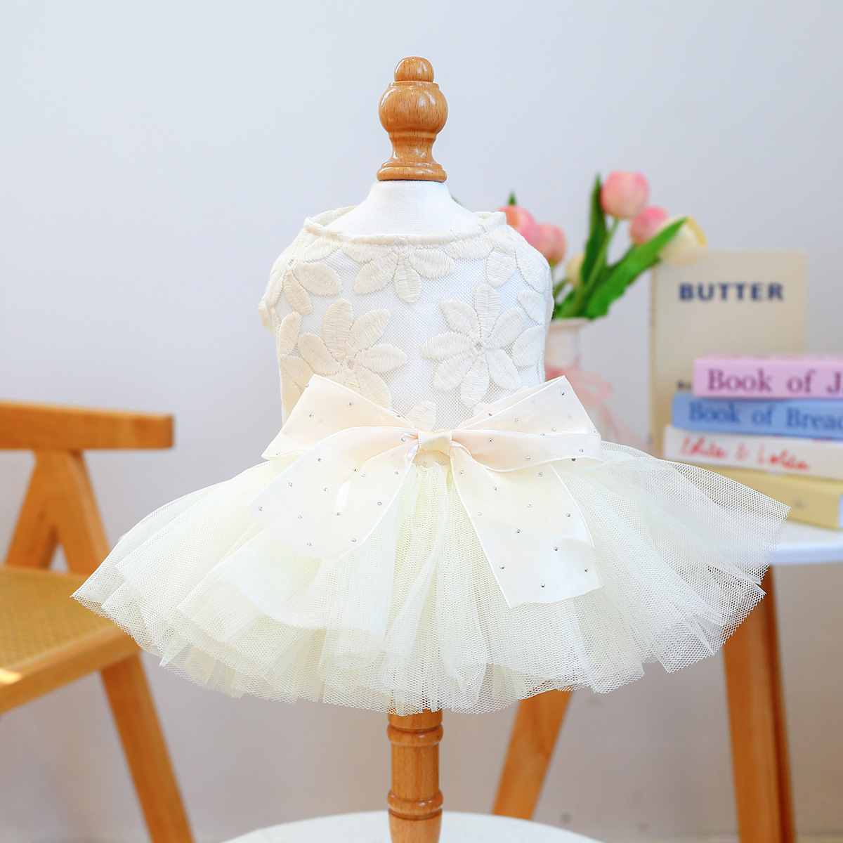 New SS Pet Princess Dress - Bow Accent | For Small & Medium Toy Breeds