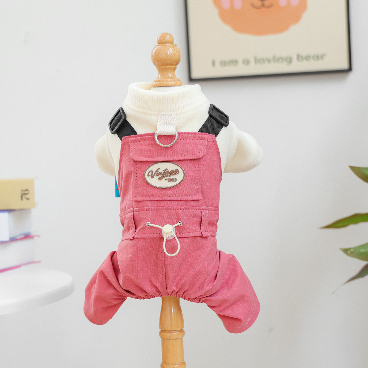 Best Friend Themed Pet Overalls - Fall/Winter Warm Comfortable Wear for Small Dogs, Puppies & Cats