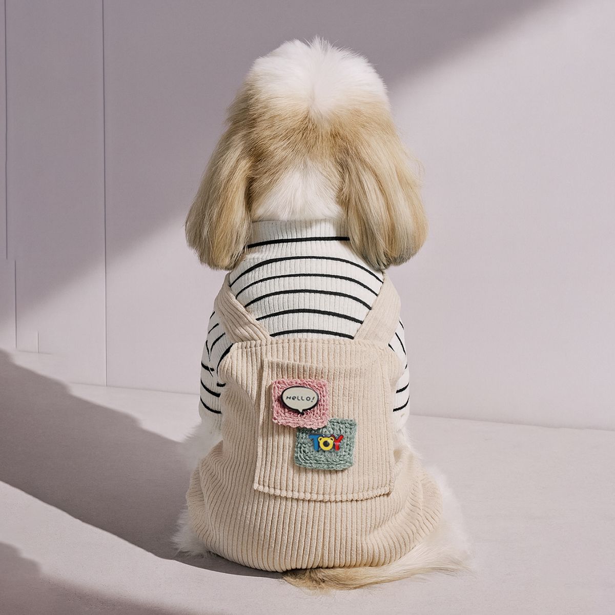 Best Friend Themed Pet Overalls - Fall/Winter Warm Comfortable Wear for Small Dogs, Puppies & Cats