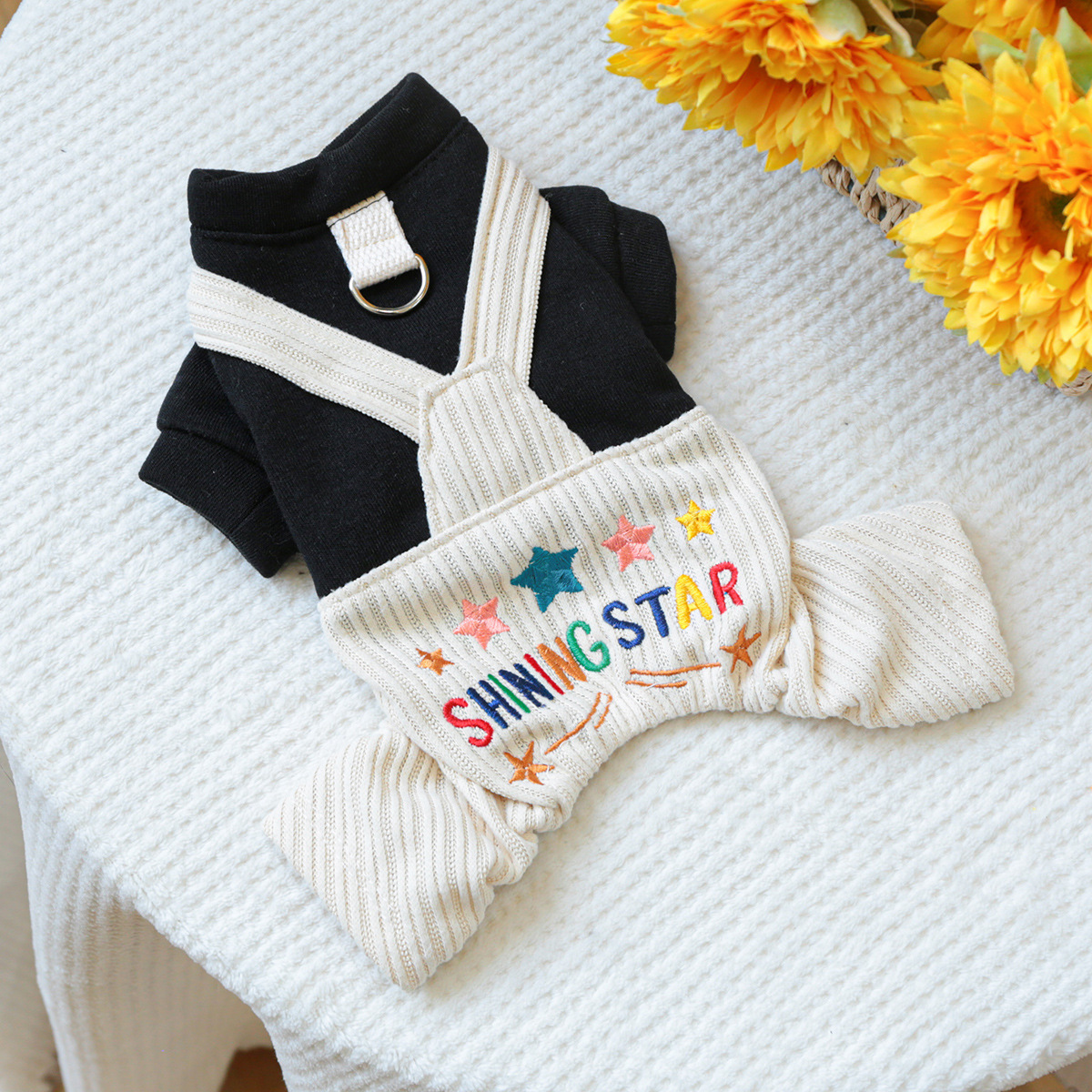 Black Dinosaur Pet Overalls