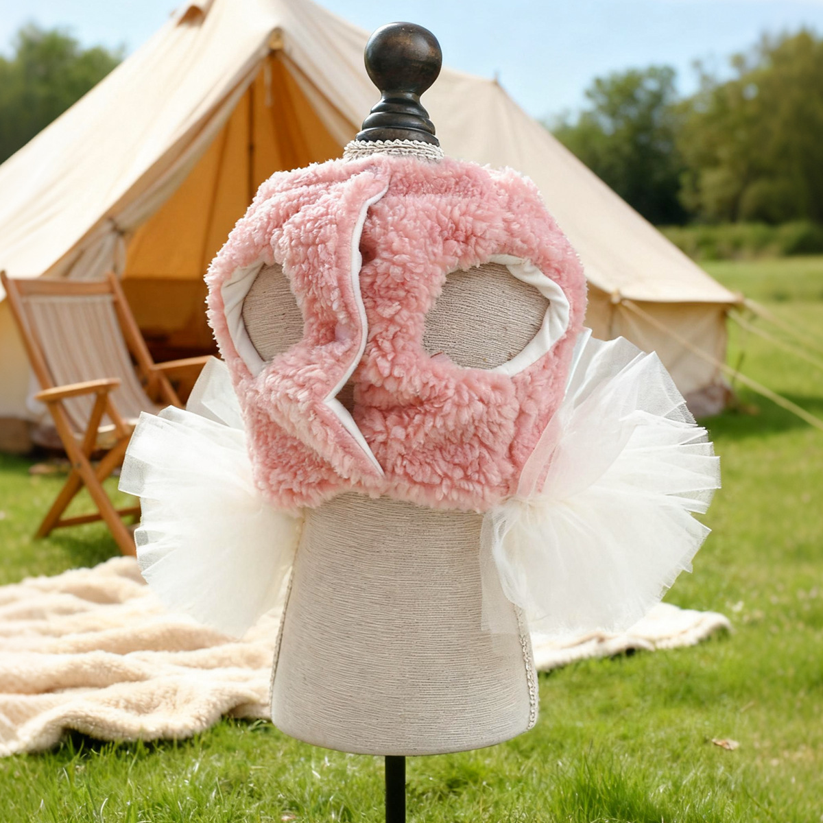 Bellepaw Pet Pink Unicorn Plush Tutu Dress