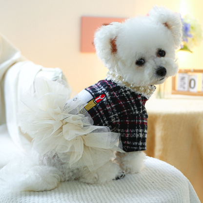 Bellepaw Pet Parisian Tweed Socialite Tutu Dress