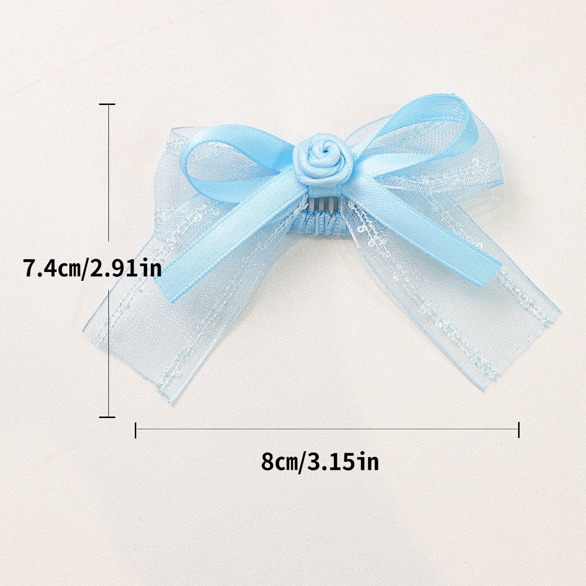 Bellepaw Pet Sky Blue Lace Bow Crystal Collar & Hair Clip 3-Piece Set