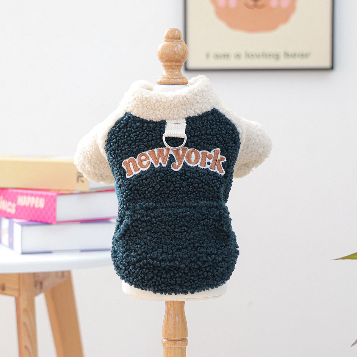 New Spring Pet Vest - Coffee Colored, Fleece Padded & Thickened, Stylish Warm Wear for Puppies & Kittens