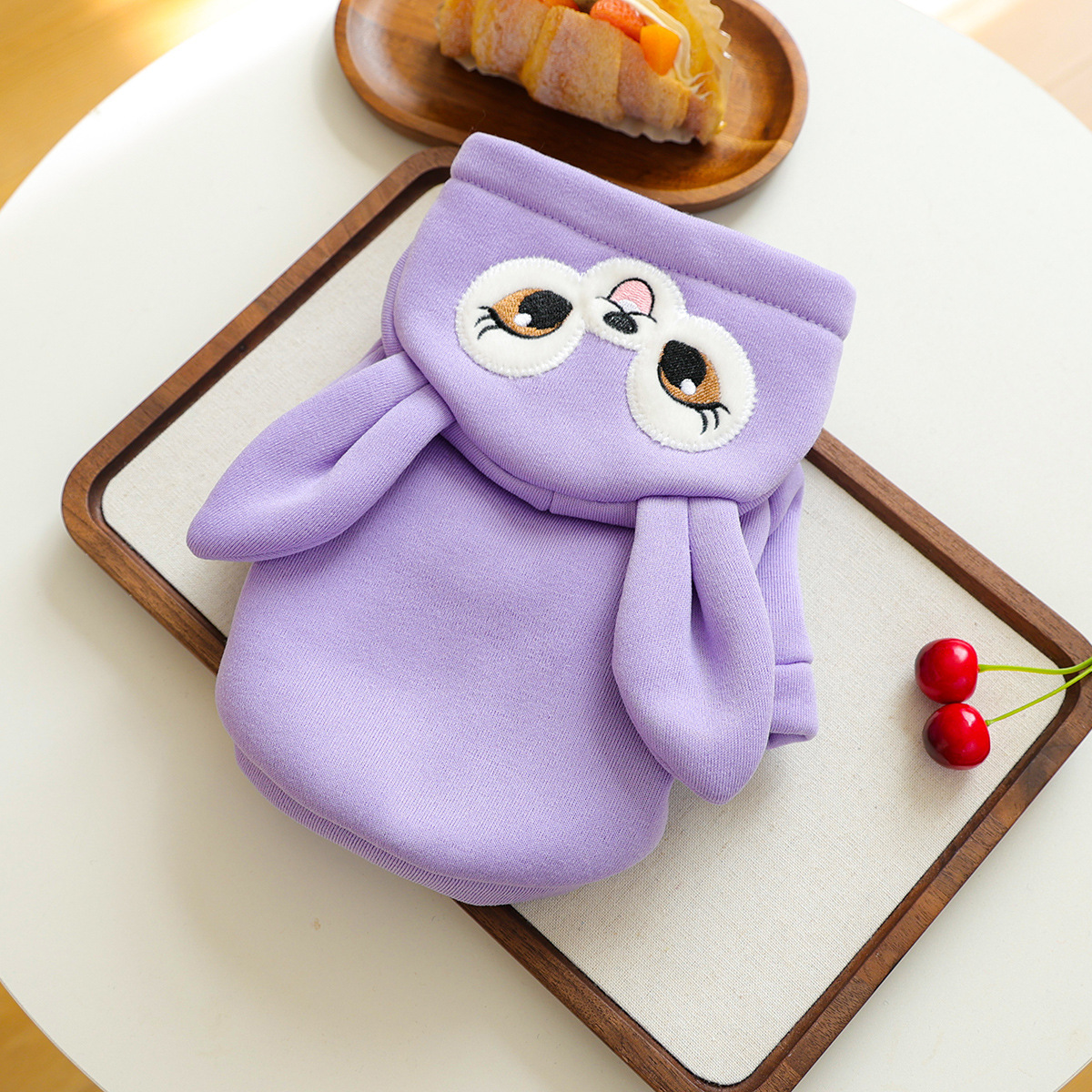 Bellepaw Pet "Bunny Eyes" Pink Fleece Hoodie