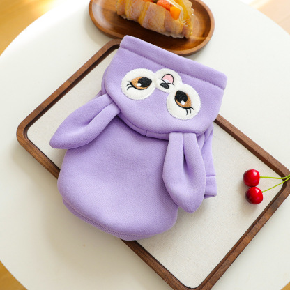 Bellepaw Pet "Bunny Eyes" Pink Fleece Hoodie