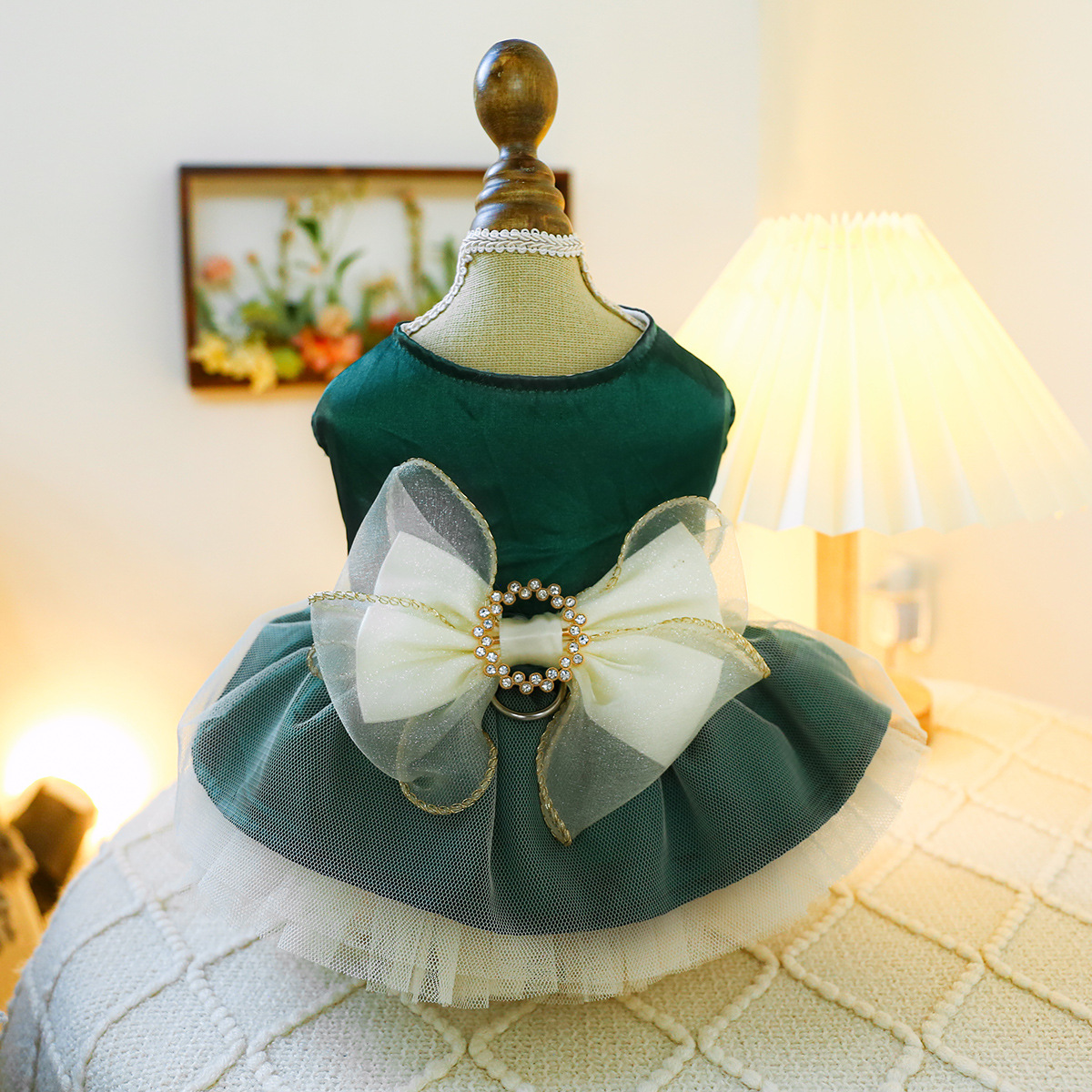 New SS Pet Princess Dress - Bow Accent | For Small & Medium Toy Breeds