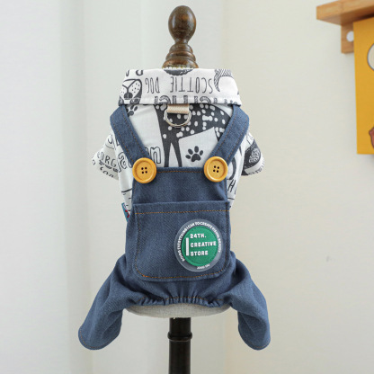 Teddy Bear O-Bubble Pet Overalls