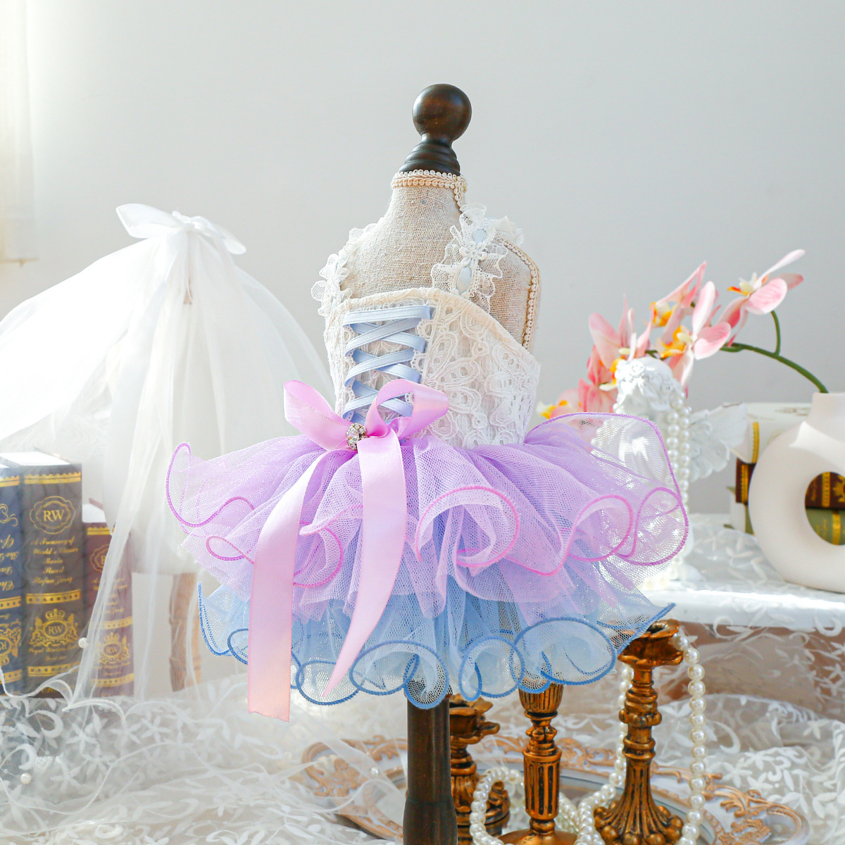 Pet Fall & Winter StellaLou-Inspired Dreamy Tulle Dress for Small Pets