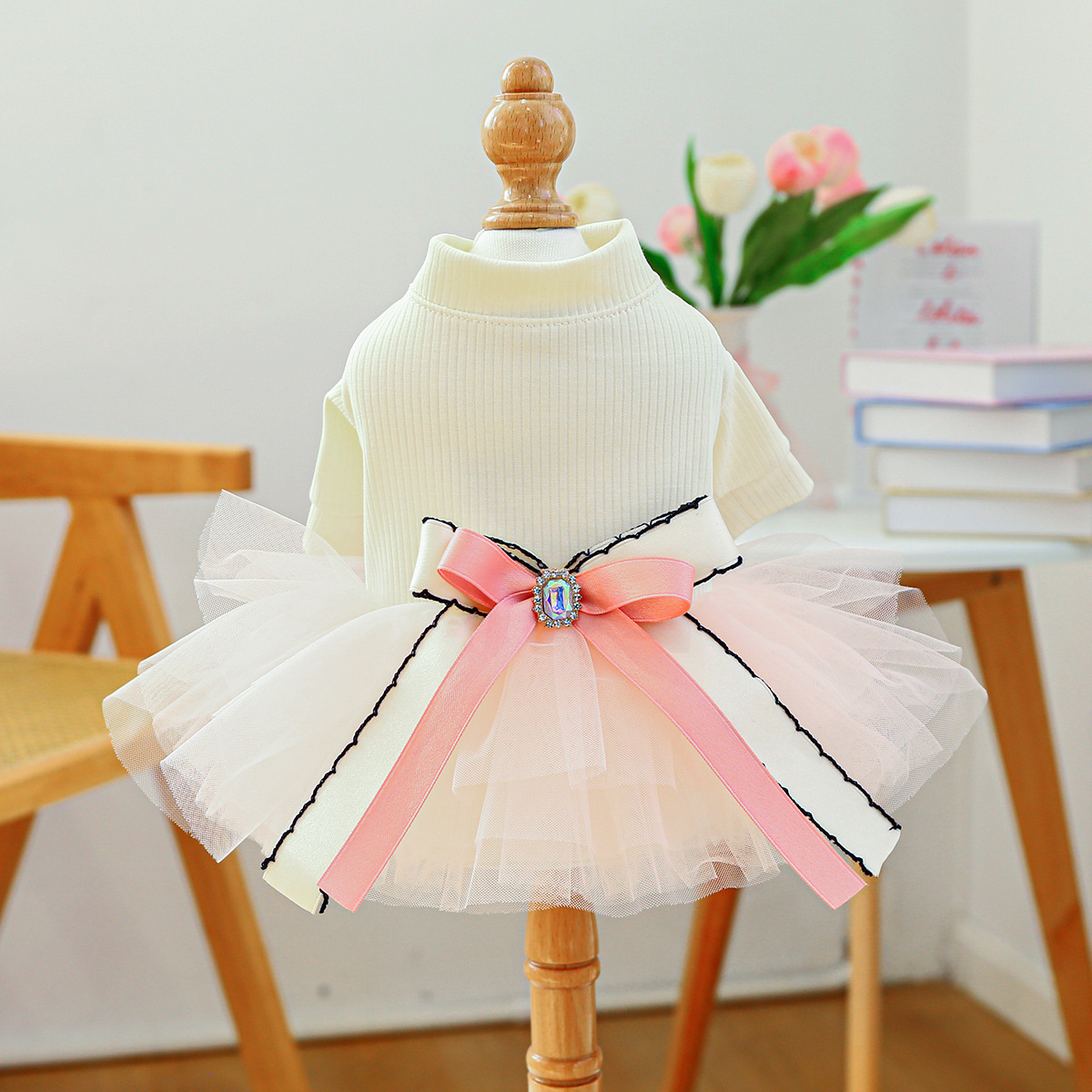 Cute Princess Tulle Puff Dress - Miss Coco Bridal Gown for Pets