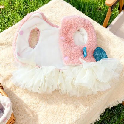 Bellepaw Pet Pink Unicorn Plush Tutu Dress