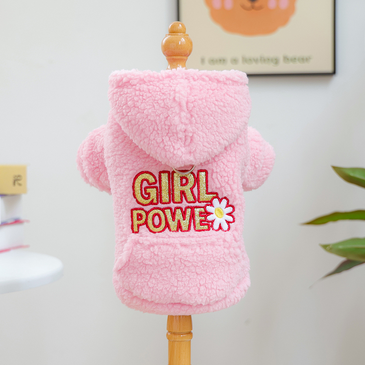 New Spring Pet Vest - Coffee Colored, Fleece Padded & Thickened, Stylish Warm Wear for Puppies & Kittens