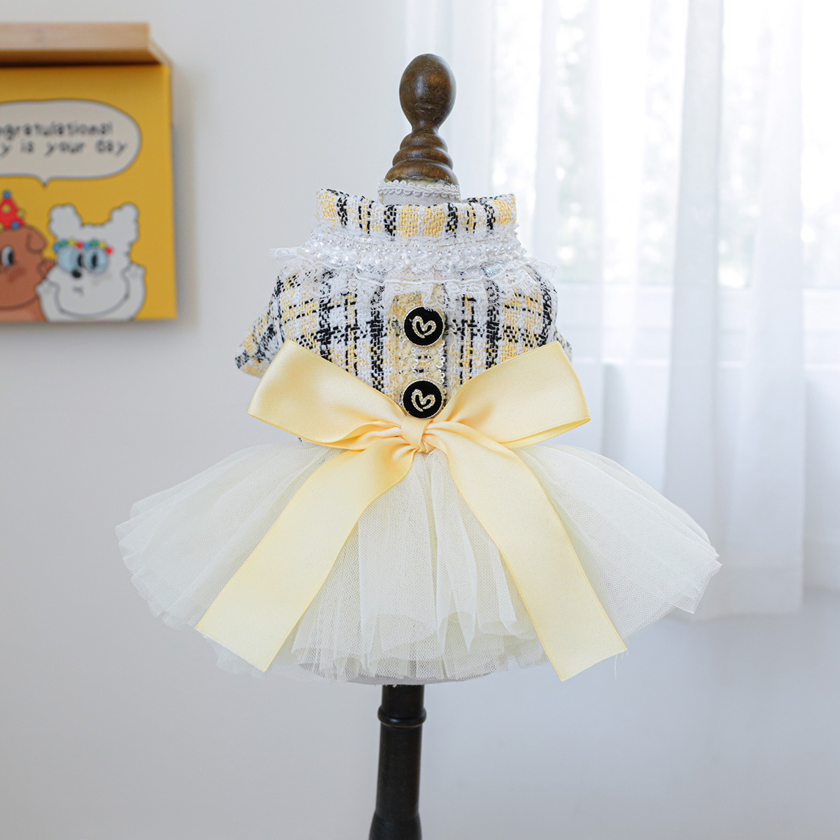 New SS Pet Princess Dress - Bow Accent | For Small & Medium Toy Breeds
