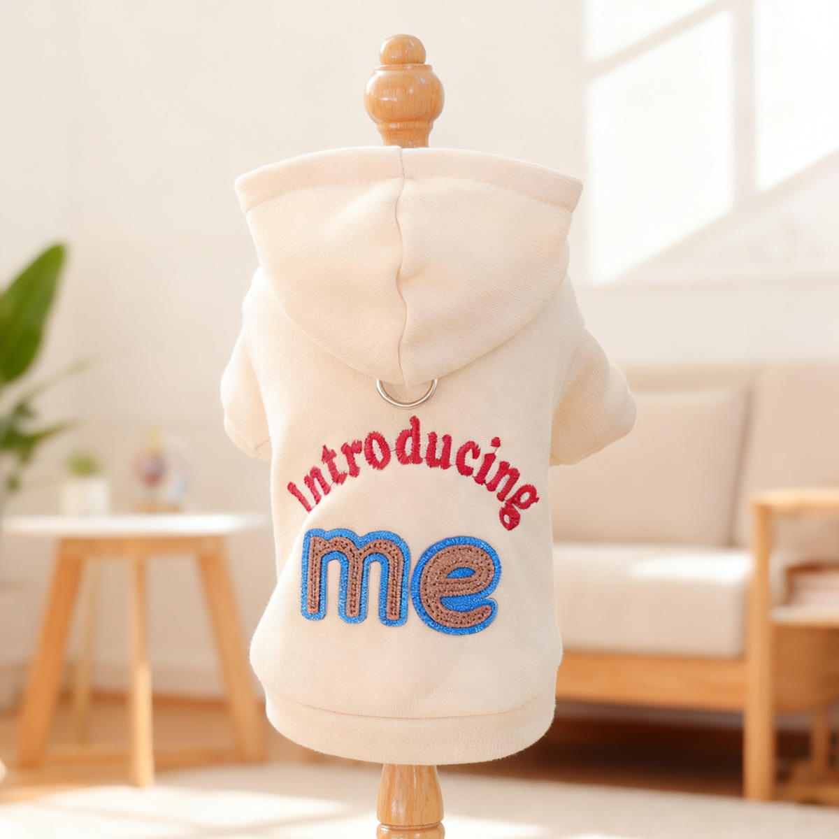 Bellepaw Pet "Introducing Me" Embroidered Fleece Hoodie