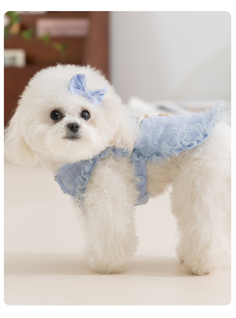 Tranquil Pastoral & Elegant Lady Style - Pet Two-Legged Tank Top with Crossbody Bag for Small/Medium Dogs & Cats-BELLEPAW