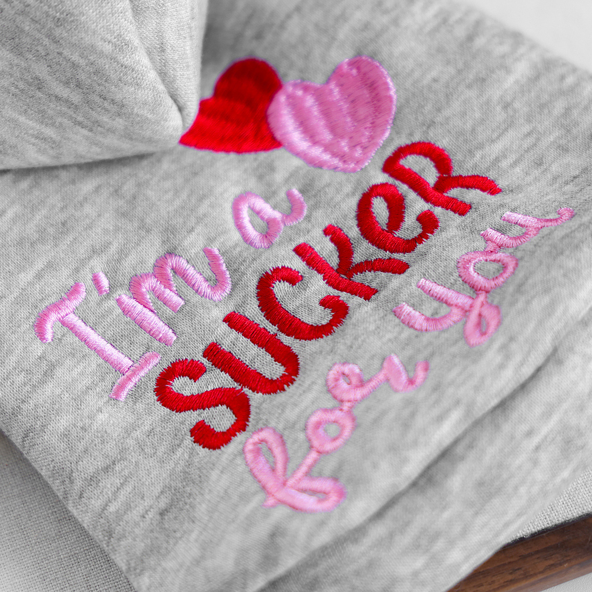 Bellepaw Pet "I'm a Sucker for You" Valentine's Day Embroidered Hoodie