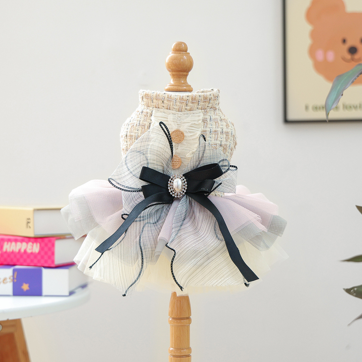 Spring Comfortable Colorful Chic Pet Dress - Blue (For Small Dogs & Cats)