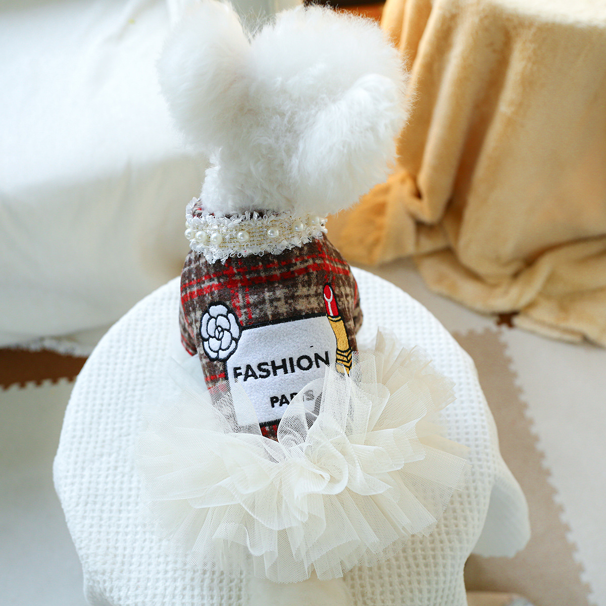 Bellepaw Pet Parisian Tweed Socialite Tutu Dress