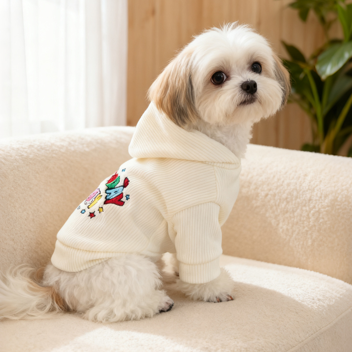 Bellepaw Pet "Birthday Baby" Hooded Knit Top & Beanie Set