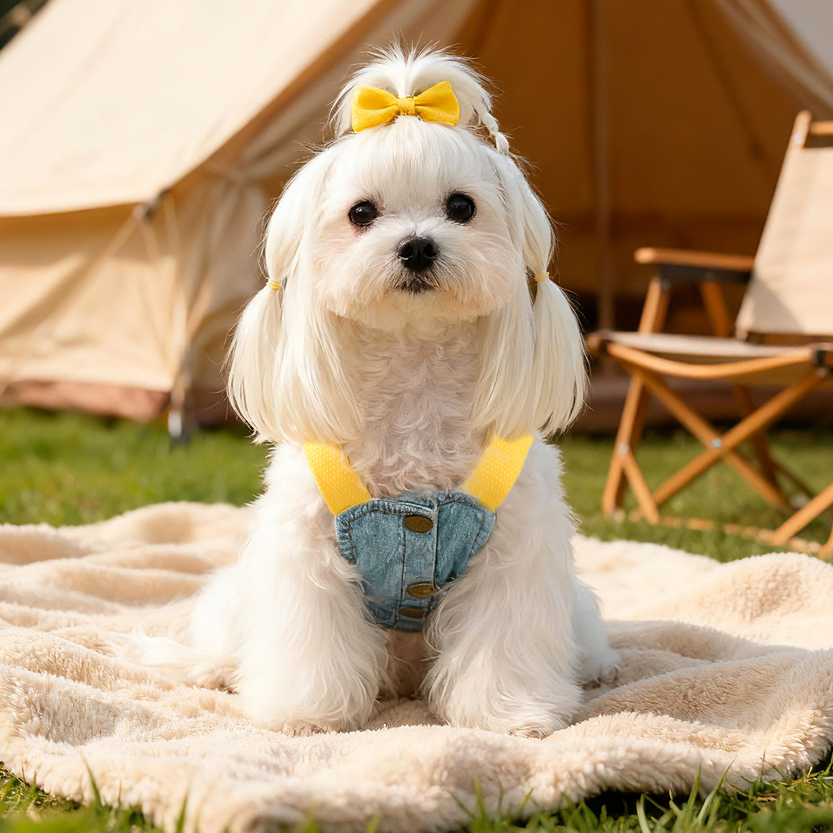 Comfortable Denim Pet Skirt - Star, Bear & Honey Bear Theme for Small Dogs, Puppies & Cats