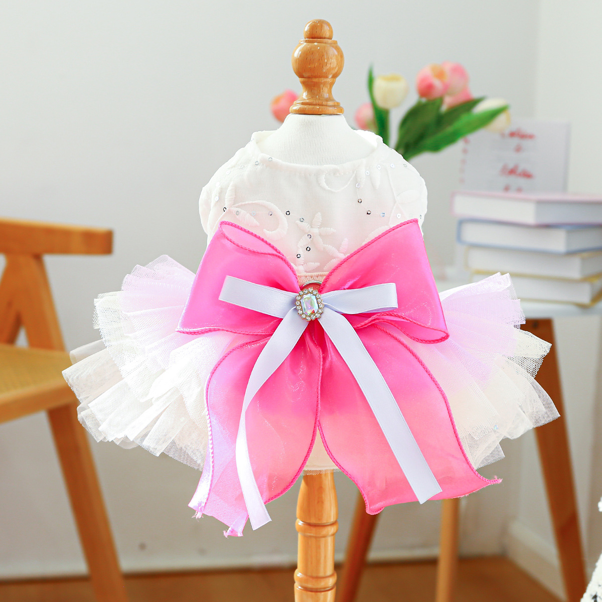 Cute Princess Tulle Puff Dress - Miss Coco Bridal Gown for Pets
