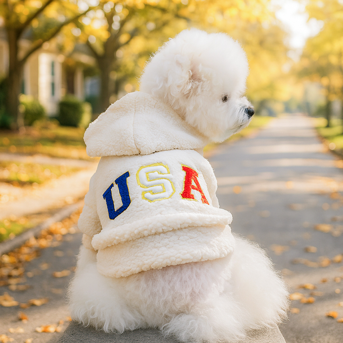 New Spring Pet Vest - Coffee Colored, Fleece Padded & Thickened, Stylish Warm Wear for Puppies & Kittens