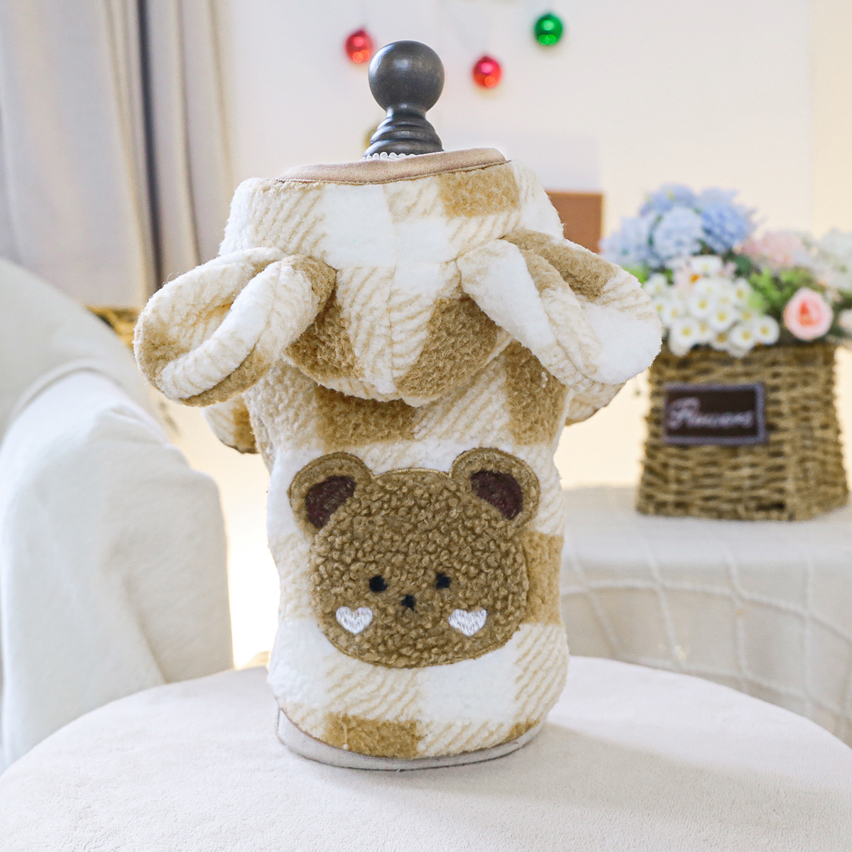 New Winter Pet Vest - Coffee Colored, Fleece Padded & Thickened, Stylish Warm Wear for Puppies & Kittens-BELLEPAW