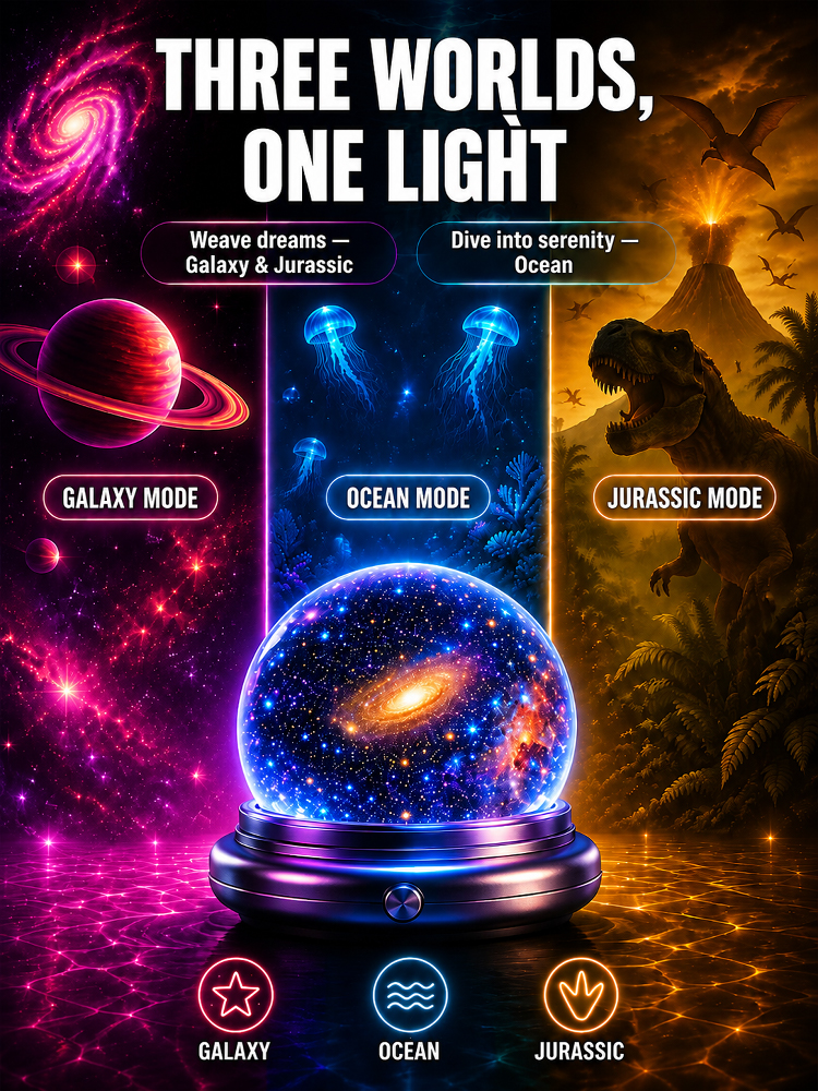 【4K Ultra HD Holographic Floating Aurora Star Projector】Stressed out after a long day? Transform any boring room (or even your car!) into a stunning deep-sea oasis or an endless 4K galaxy in just 1 second.