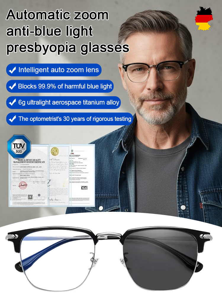 The Last Pair of Glasses You’ll Ever Need: Auto-focus blue light blocking reading glasses