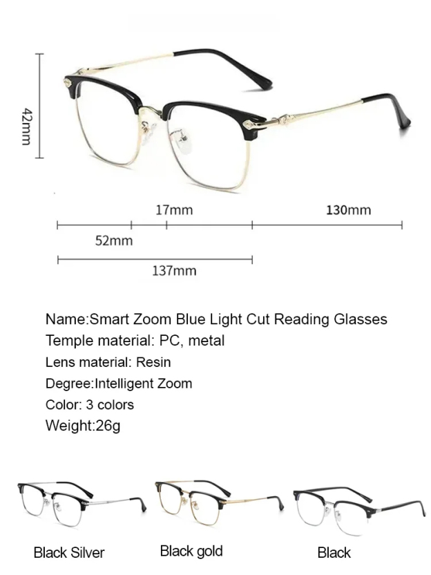 The Last Pair of Glasses You’ll Ever Need: Auto-focus blue light blocking reading glasses