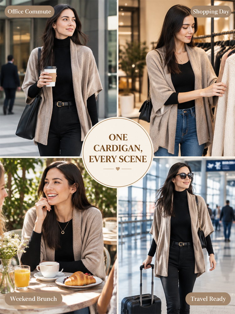 ✨ Effortless Elegance: The 100% Merino Wool Cape Everyone is Asking About! ✨