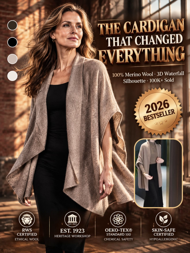 ✨ Effortless Elegance: The 100% Merino Wool Cape Everyone is Asking About! ✨