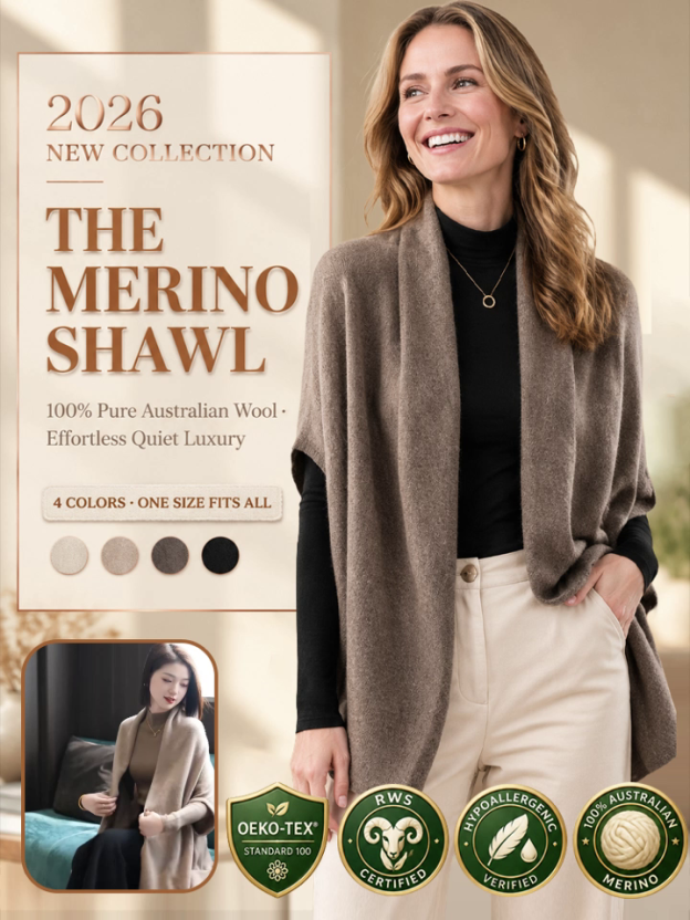 ✨ Effortless Elegance: The 100% Merino Wool Cape Everyone is Asking About! ✨