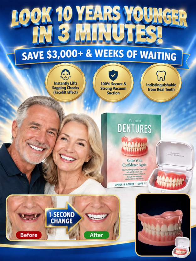  ✨ Transform Your Smile Instantly from Home! Tired of outrageous dentist bills and messy, toxic denture glues? Say hello to the Premium Snap-On Custom Smile—the professional, pain-free solution delivered straight to your door. Skip the waiting room and ge